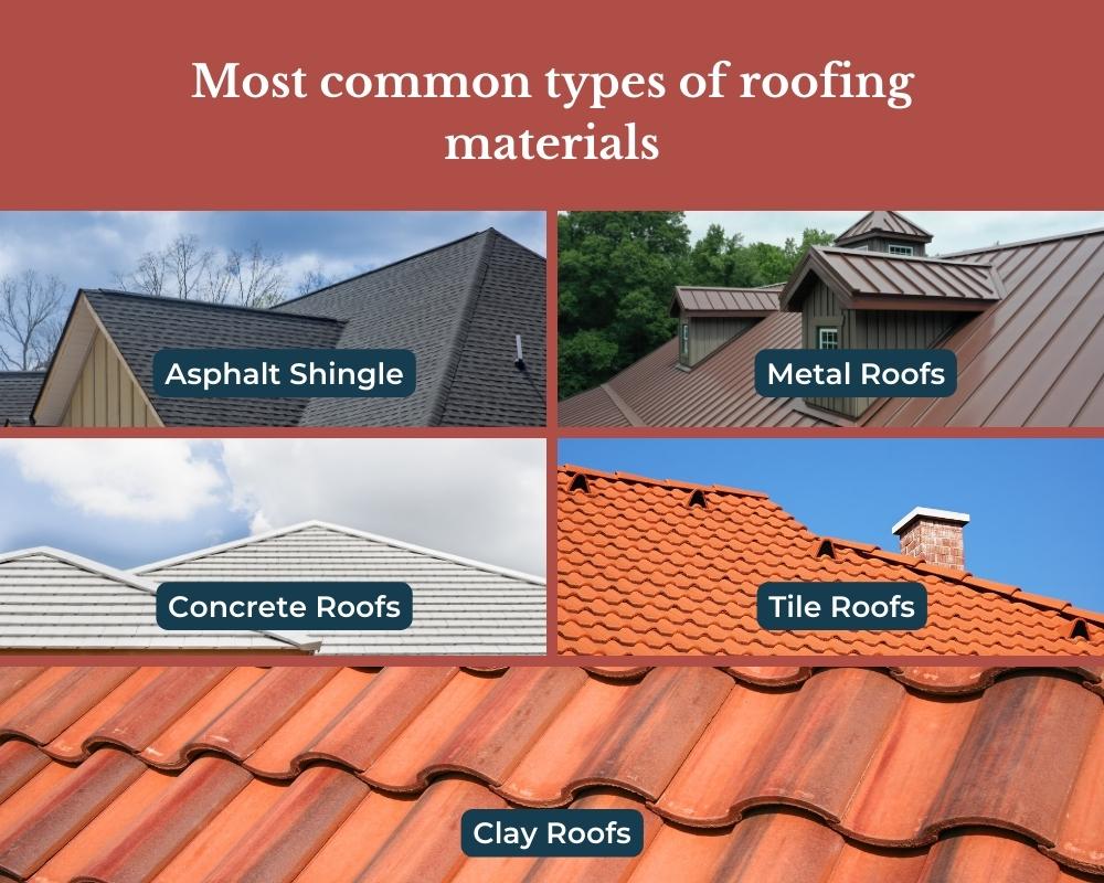 Most common types of roofing materials
