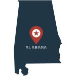 Alabama map icon