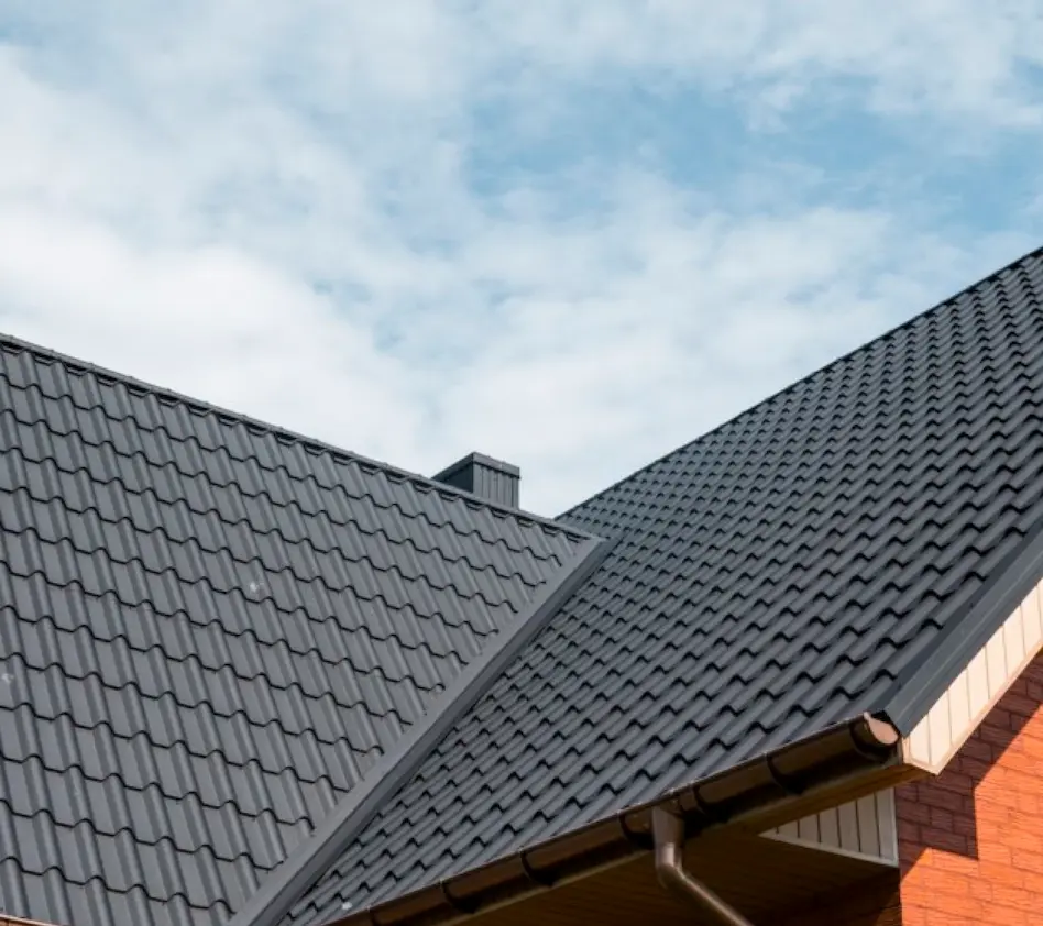 black metal shingle roof