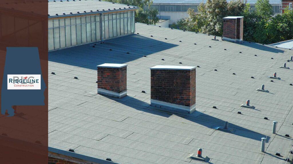 slightly sloped commercial roof in Alabama