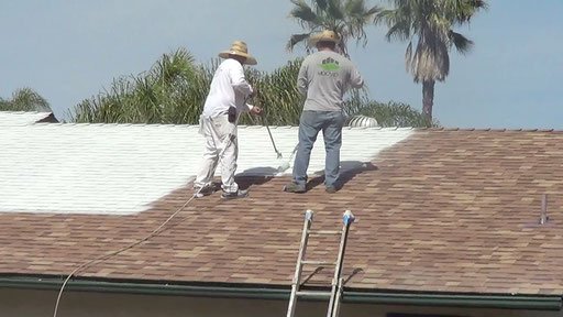 coating a roof