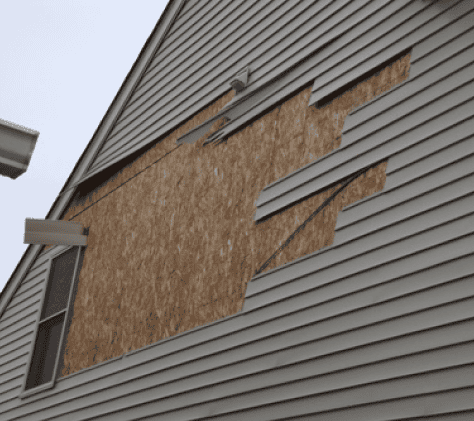 wind damage to siding