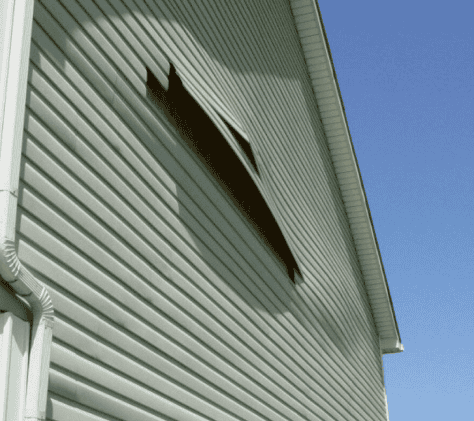 siding damage example